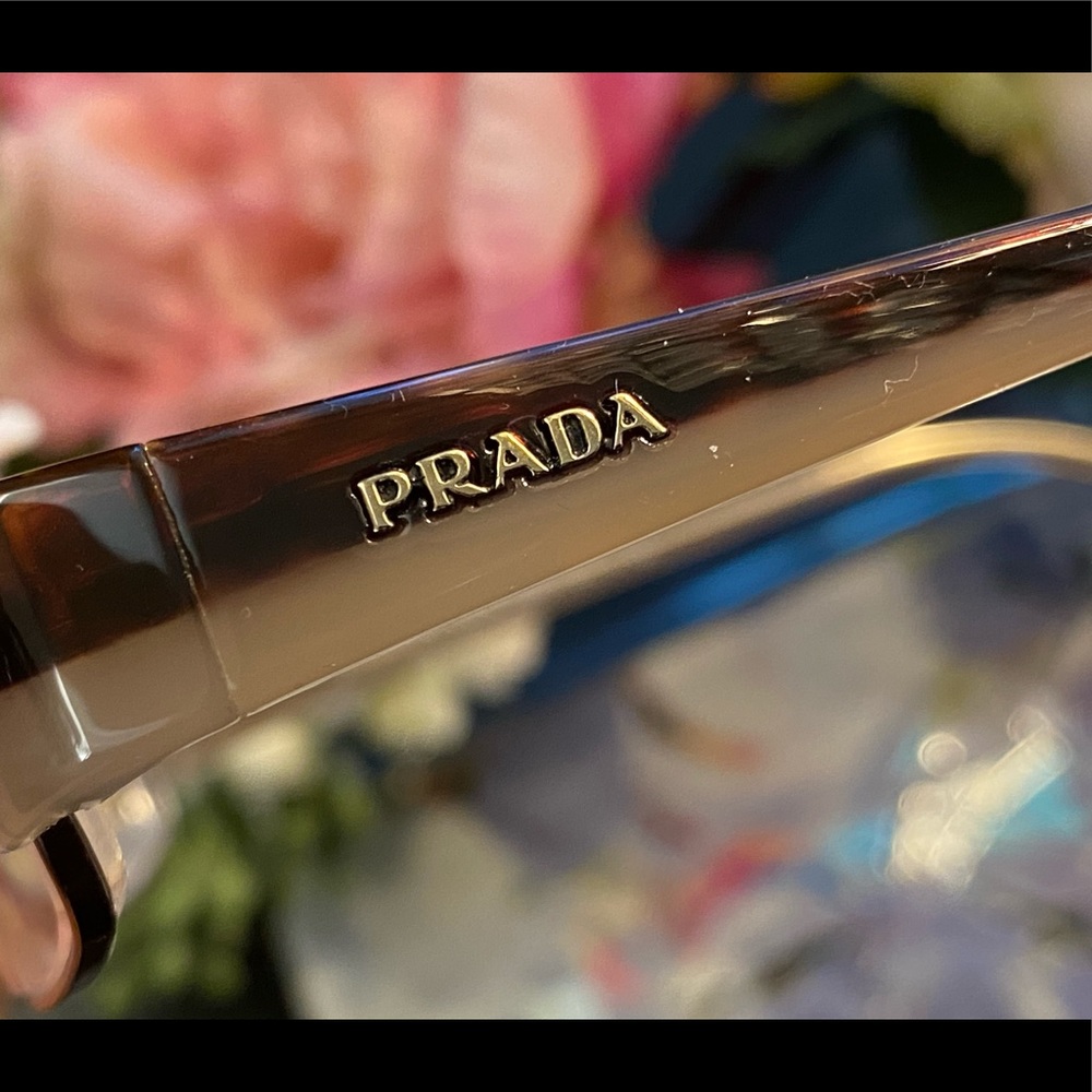 Prada Glasses 👓 Authentic 👓 Silver/Brown/Tan - Picture 4 of 11